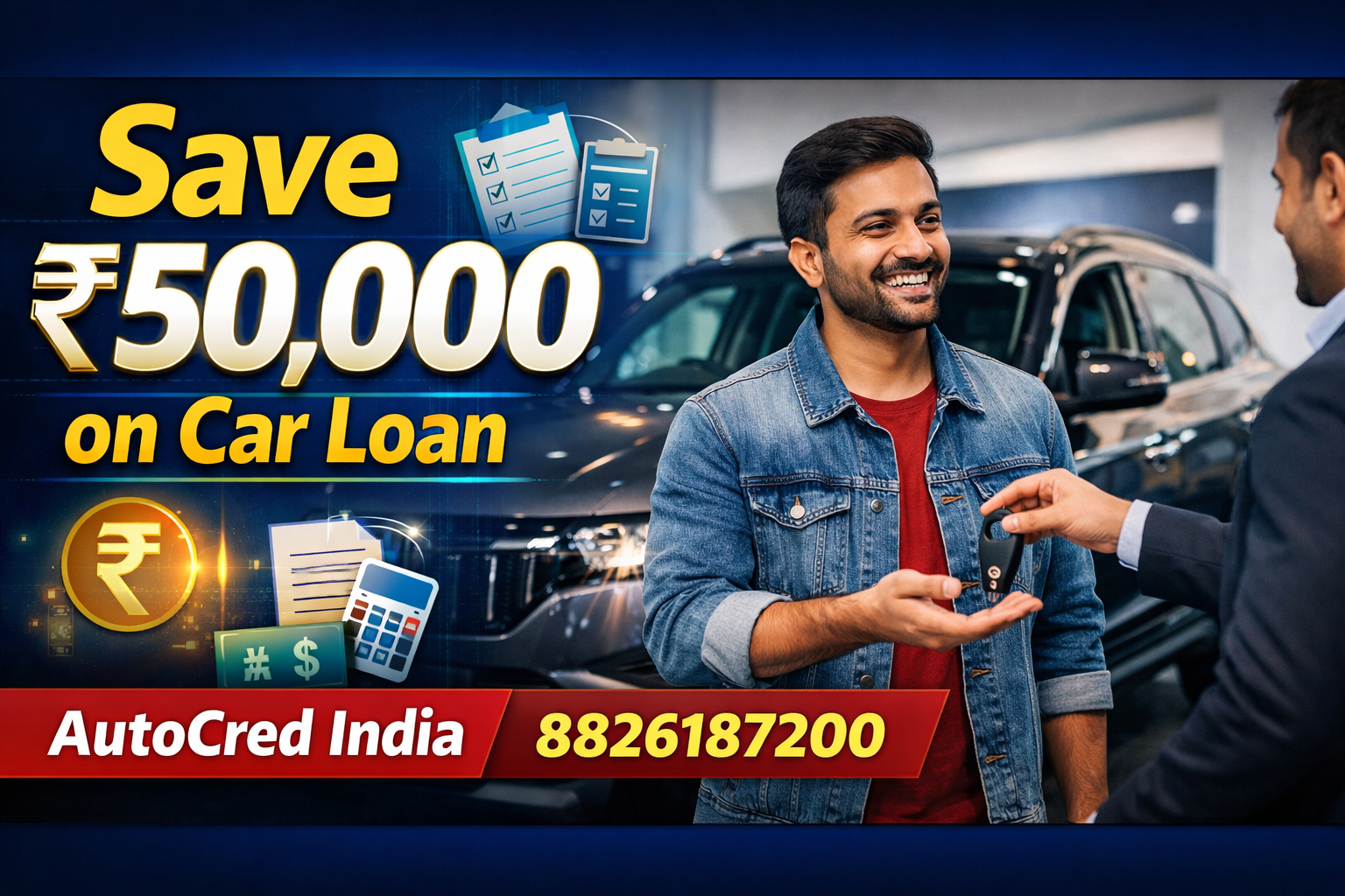 Customer getting affordable car loan assistance from AutoCred India