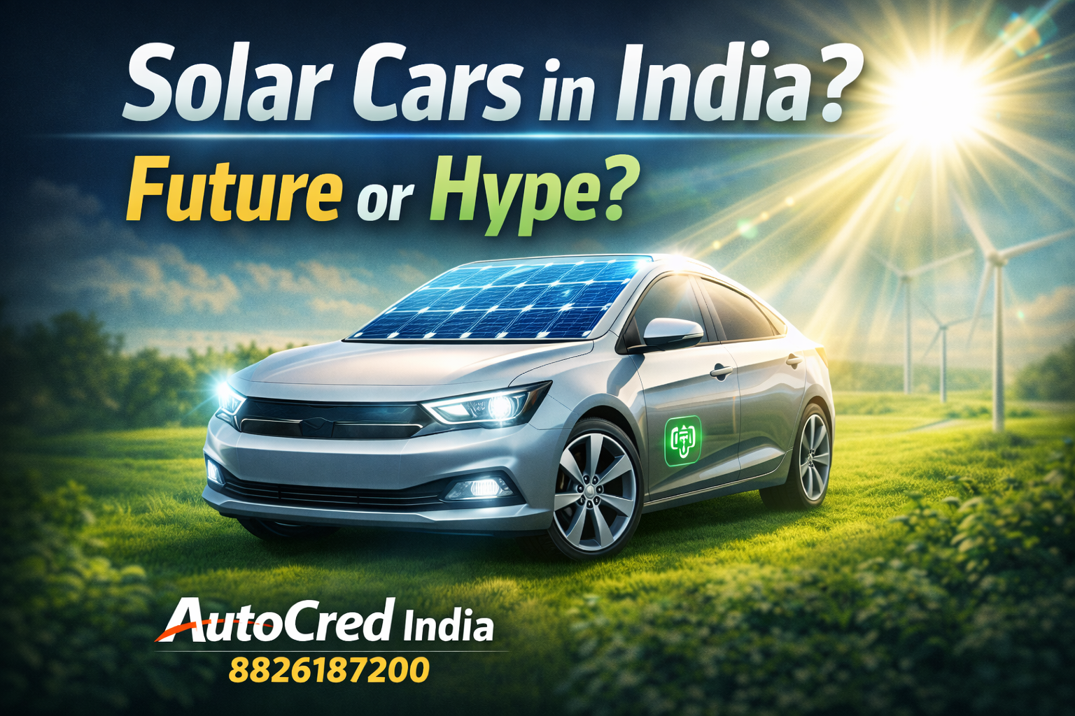 Solar powered car concept coming to India explained by AutoCred India