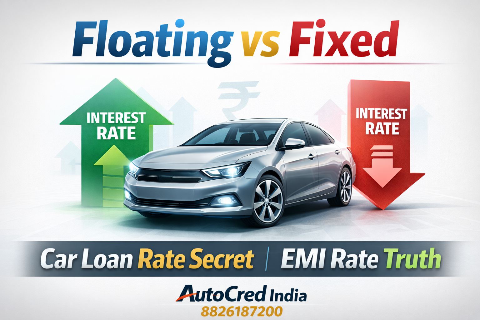 Floating vs fixed car loan interest rate comparison for car buyers in India