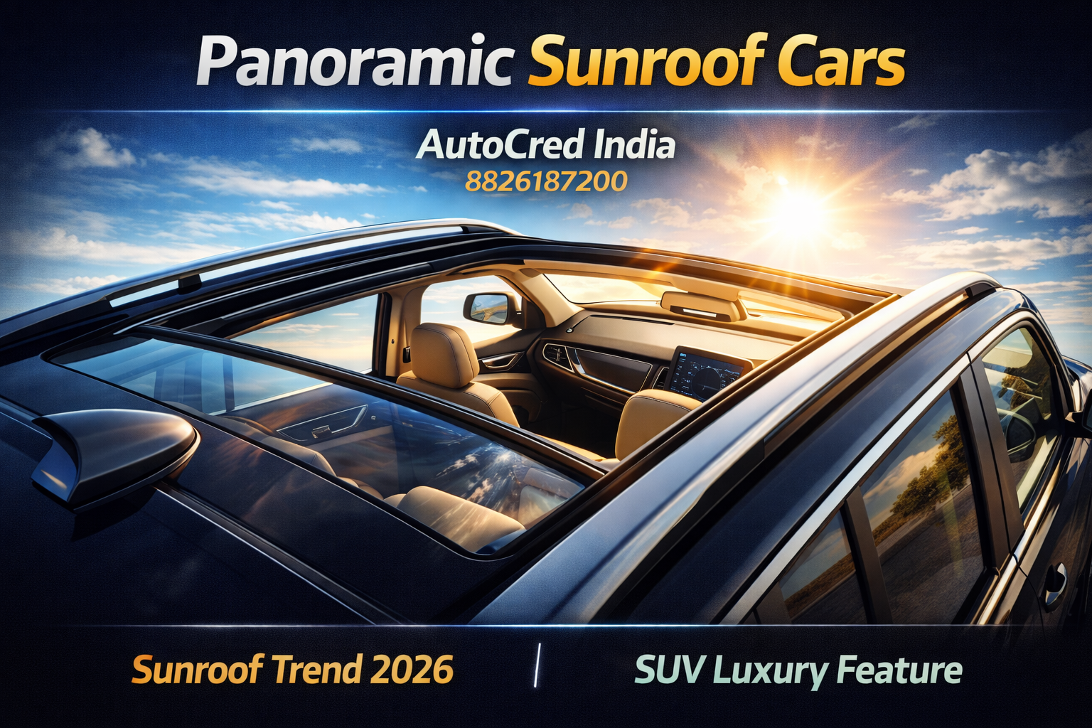 Modern SUV with panoramic sunroof feature in India