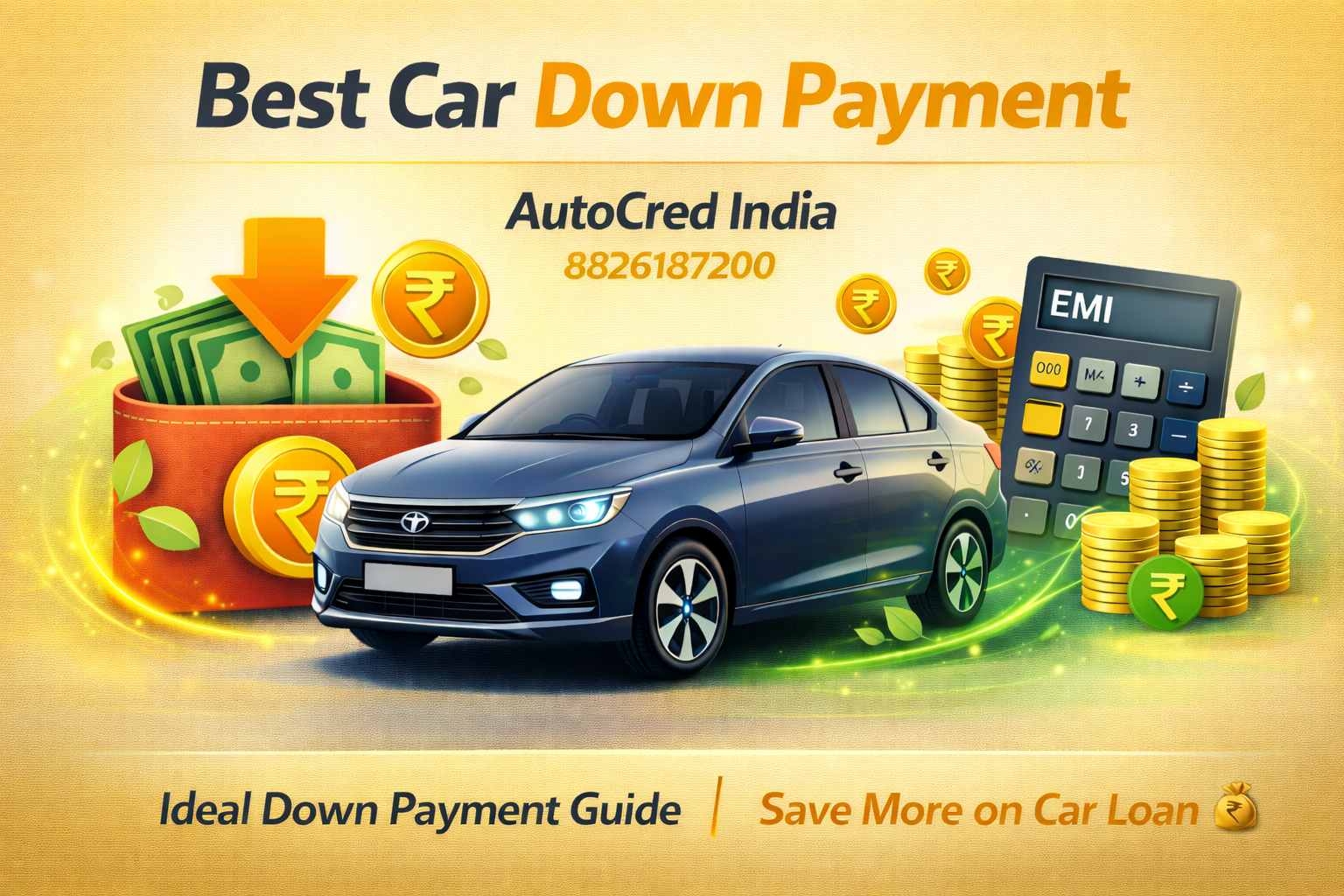 How much down payment is ideal for a car loan in India AutoCred India guide