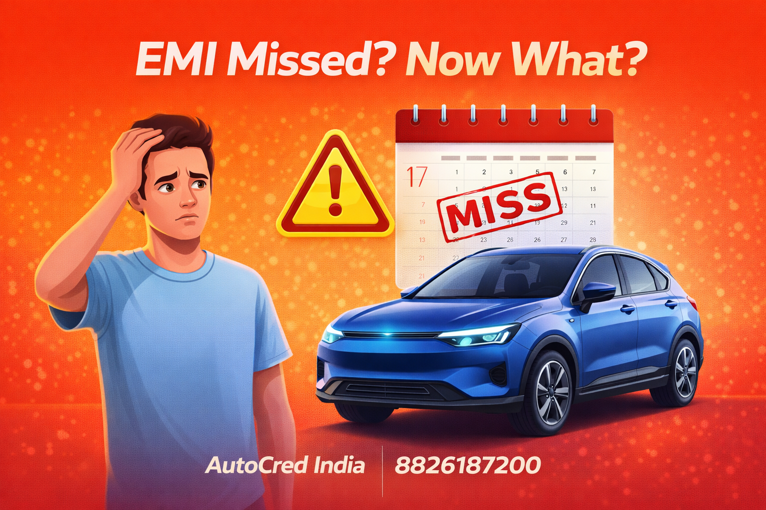 Missed car loan EMI consequences and recovery tips India AutoCred guide
