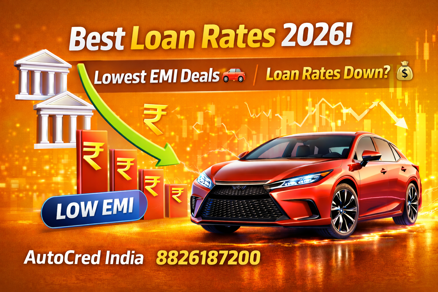best car loan interest rates india may 2026 lower emi guide