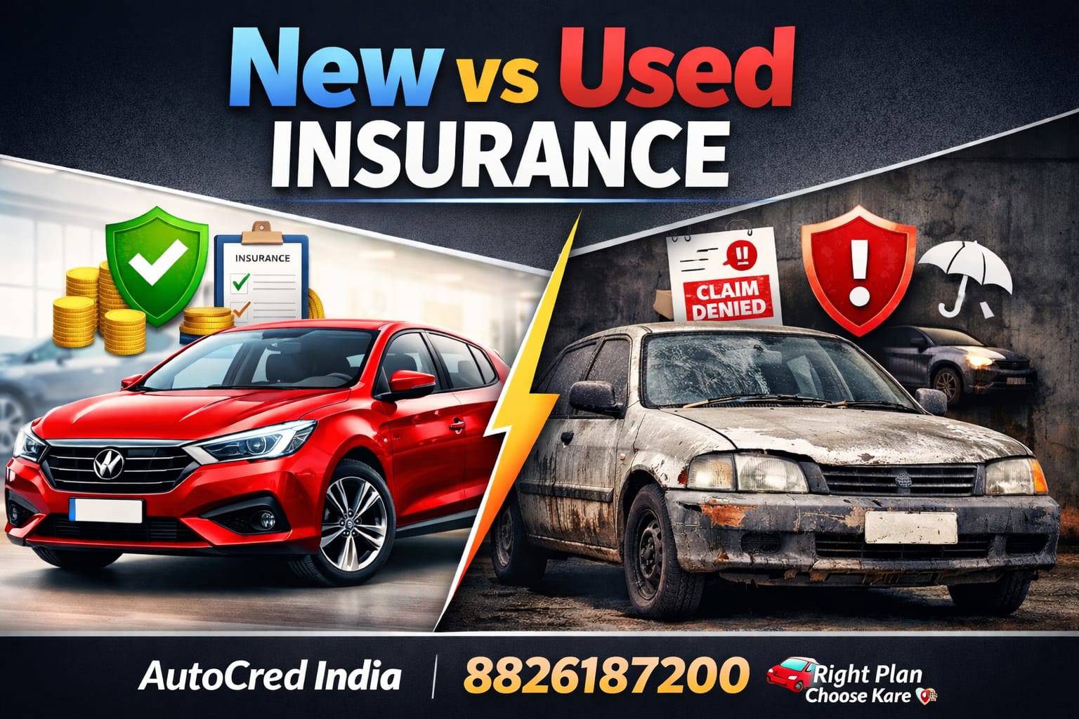 best car insurance plan new vs used cars india 2026