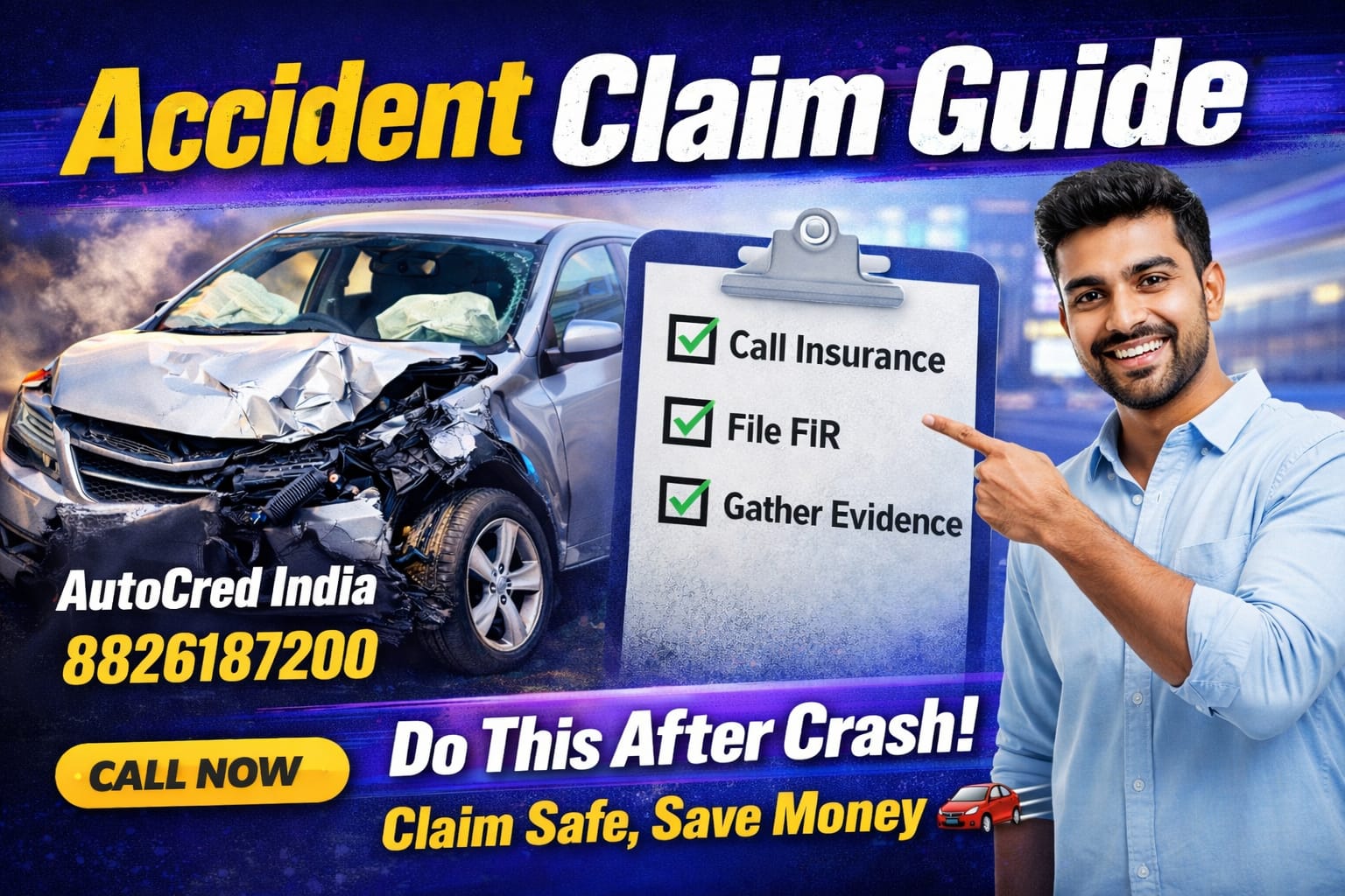 what to do after car accident insurance claim india 2026